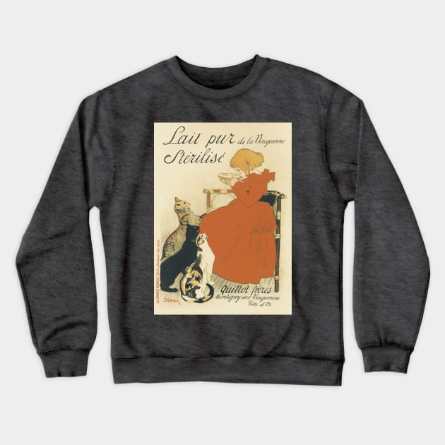 Lait Pur De La Vingeanne Sterilise Crewneck Sweatshirt by MasterpieceCafe